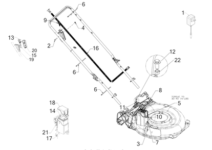 Electrical Diagram and Parts List for SC500EQ (12ACP2J6710)(2019) Cub Cadet Lawn Mower